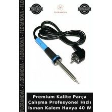 Floranova Premium Kalite Parça Çalışma Profesyonel Hızlı Isınan Kalem Havya 40 W