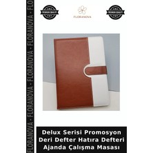 Floranova Delux Serisi Promosyon Deri Defter Hatıra Defteri Ajanda Çalışma Masası