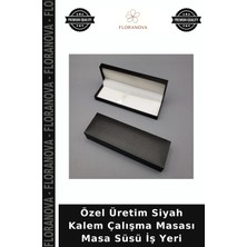 Floranova Özel Üretim Siyah Kalem Çalışma Masası Masa Süsü Iş Yeri
