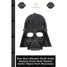Floranova Star Wars Maskesi Darth Vader Maskesi Siyah Renk Popüler Kültür Objesi Parti Malzemesi