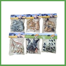 Bezos SH-P9904-07AL 6 Ast 7paslan-Kaplan-Zürafa-Inek-Fil(Belirtilen , Tekli Satış Için Adettir Mgc