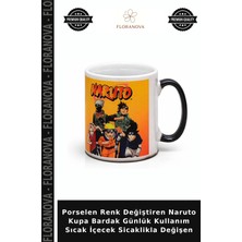Floranova Porselen Renk Değiştiren Naruto Kupa Bardak Günlük Kullanım Sıcak Içecek Sicaklikla Değişen