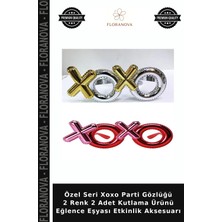 Floranova Özel Seri Xoxo Parti Gözlüğü 2 Renk 2 Adet Kutlama Ürünü Eğlence Eşyası Etkinlik Aksesuarı