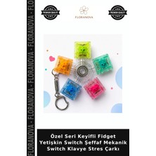 Floranova Özel Seri Keyifli Fidget Yetişkin Switch Şeffaf Mekanik Switch Klavye Stres Çarkı