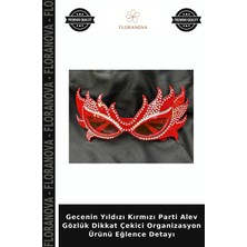Floranova Gecenin Yıldızı Kırmızı Parti Alev Gözlük Dikkat Çekici Organizasyon Ürünü Eğlence Detayı