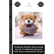 Floranova Premium Kutulu Kahverengi Ayıcık Yıl Dönümü Sürprizi Tatlı Hatıra Romantik Sürpriz