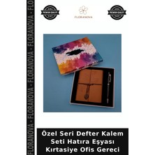 Floranova Özel Seri Defter Kalem Seti Hatıra Eşyası Kırtasiye Ofis Gereci