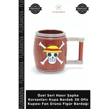 Floranova Özel Seri Hasır Şapka Korsanları Kupa Bardak 3D Ofis Kupası Fan Ürünü Figür Bardağı