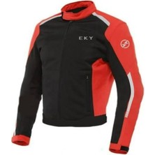 Eky Motosiklet Montu Fly Air 2 Siyah-Kırmızı Yazlık Mont Small
