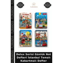 Floranova Delux Serisi Günlük Not Defteri Istanbul Temalı Kabartmalı Defter