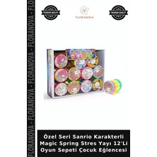 Floranova Özel Seri Sanrio Karakterli Magic Spring Stres Yayı 12'li Oyun Sepeti Çocuk Eğlencesi