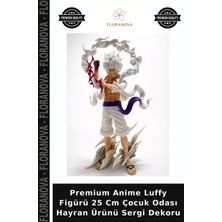Floranova Premium Anime Luffy Figürü 25 cm Çocuk Odası Hayran Ürünü Sergi Dekoru