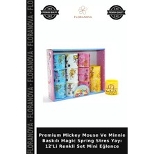 Floranova Premium Mickey Mouse ve Minnie Baskılı Magic Spring Stres Yayı 12'li Renkli Set Mini Eğlence