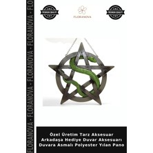 Floranova Özel Üretim Tarz Aksesuar Arkadaşa Hediye Duvar Aksesuarı Duvara Asmalı Polyester Yılan Pano