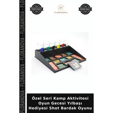 Floranova Özel Seri Kamp Aktivitesi Oyun Gecesi Yılbaşı Hediyesi Shot Bardak Oyunu