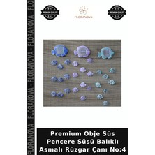 Floranova Premium Obje Süs Pencere Süsü Balıklı Asmalı Rüzgar Çanı No:4