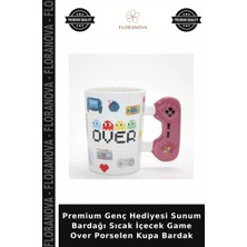 Floranova Premium Genç Hediyesi Sunum Bardağı Sıcak Içecek Game Over Porselen Kupa Bardak