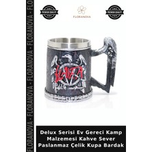 Floranova Delux Serisi Ev Gereci Kamp Malzemesi Kahve Sever Paslanmaz Çelik Kupa Bardak