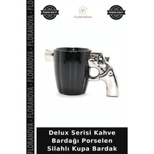 Floranova Delux Serisi Kahve Bardağı Porselen Silahlı Kupa Bardak