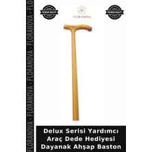 Floranova Delux Serisi Yardımcı Araç Dede Hediyesi Dayanak Ahşap Baston