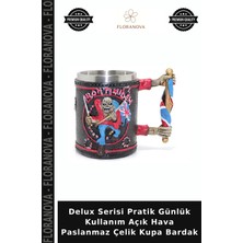 Floranova Delux Serisi Pratik Günlük Kullanım Açık Hava Paslanmaz Çelik Kupa Bardak