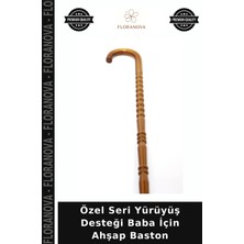 Floranova Özel Seri Yürüyüş Desteği Baba Için Ahşap Baston