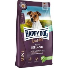 Hilera Happy Dog Mini Ireland Seçici Köpekler Için Somonlu ve Tavşanlı Küçük Irk Yetişkin Köpek Maması 4kg