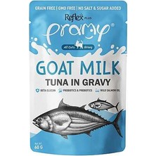Hilera Reflex Plus Pramy Goat Milk Sos Içerisinde Keçi Sütlü ve Ton Balıklı Kedi Konservesi 60GR