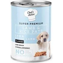 Hilera Chefs Choice Düşük Tahıllı Hipoalerjenik Kuzu Eti ve Pirinçli Yavru Köpek Konservesi 400GR
