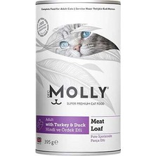 Hilera Molly Ezme Hindi ve Ördek Etli Yetişkin Kedi Konservesi 395GR