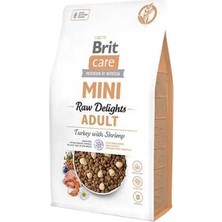 Hilera Brit Care Mini Raw Delights Hindili ve Karidesli Küçük Irk Yetişkin Köpek Maması 2kg