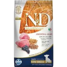 Hilera Nd Ancestral Grain Düşük Tahıllı Kuzu Eti ve Yaban Mersinli Küçük Irk Yavru Köpek Maması 7kg
