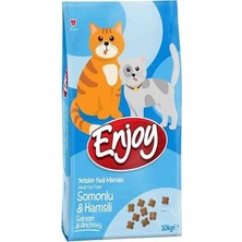 Hilera Enjoy Somonlu ve Hamsili Yetişkin Kedi Maması 10KG