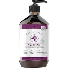 Hilera M-Pets Naturluxe Argan Yağı ve Açai Özlü Köpek Şampuanı ve Bakım Kremi 500ML
