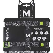 Hilera M-Pets Urbanstyle Siyah Beyaz Active Köpek Göğüs Tasması (M)