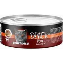 Hilera Prochoice Döner Sos Içinde Sığır Etli Tam ve Dengeli Yetişkin Kedi Konservesi 70GR