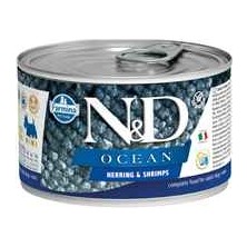 Hilera Nd Ocean Tahılsız Ringa Balığı Ringa Balığı ve Karidesli Yetişkin Köpek Konservesi 140GR