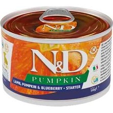 Hilera Nd Pumpkin Starter Tahılsız Kuzu Eti Balkabağı ve Yaban Mersinli Yavru Köpek Konservesi 140GR