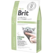 Hilera Brit Veterinary Diet Diabetes Diyabet Hastalığı Olan Kediler Için Tahılsız Kedi Maması 2kg
