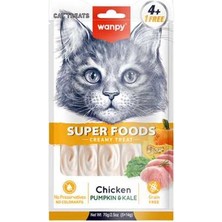 Hilera Wanpy Super Foods Balkabağı ve Kara Lahanalı Krema Kedi Ödülü 5×14GR