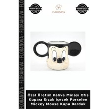 Floranova Özel Üretim Kahve Molası Ofis Kupası Sıcak Içecek Porselen Mickey Mouse Kupa Bardak