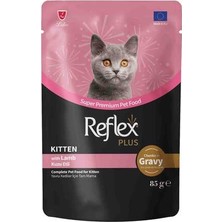 Hilera Reflex Plus Sos Içinde Et Parçacıklı Kuzu Etli Yavru Kedi Konservesi 85GR