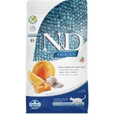 Hilera Nd Ocean Tahılsız Ringa Balığı Balkabağı ve Portakallı Yetişkin Kedi Maması 1,5kg