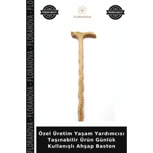 Floranova Özel Üretim Yaşam Yardımcısı Taşınabilir Ürün Günlük Kullanışlı Ahşap Baston