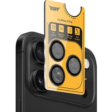 Str Store iPhone 17 Pro ile Uyumlu Metal 9h Kamera Lens Koruyucu (Siyah)