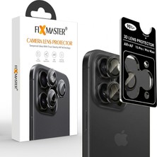 Str Store iphone 15 Pro - 15 Pro Max Uyumlu Kamera Lens Koruyucu, Siyah Titanyum, Orijinal Rengiyle Kusursuz Uyum, Darbe Emici, 9h Temperli Cam, Kolay Kurulum, Anti-Reflection Kaplama, Metal Çerçeve