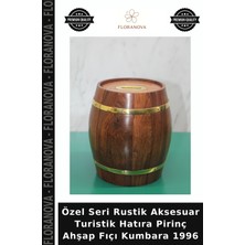 Floranova Özel Seri Rustik Aksesuar Turistik Hatıra Pirinç Ahşap Fıçı Kumbara 1996
