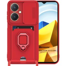 Str Store Vivo Y27 Için Kılıf Multifunction Silicone Kırmızı [Y27 ile Uyumlu Kılıf - Kırmızı]
