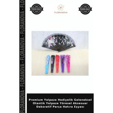 Floranova Premium Yelpaze Hediyelik Geleneksel Otantik Yelpaze Yöresel Aksesuar Dekoratif Parça Hatıra Eşyası