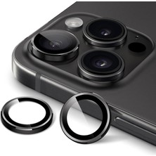 Str Store iPhone 14 Pro,14 Pro Max Için, Kamera Lens Koruyucu, Basit Kurulum, Hd Berrak Görüntü, Metal Çerçeve, 9h Temperli Cam, Çizilmeye Dayanıklı, Camera Lens Protector (Siyah)